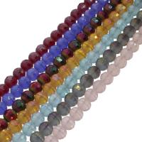 Runde Crystal Beads, Krystal, farverig forgyldt, facetteret, flere farver til valg, 10x10mm, Hole:Ca. 1mm, 72pc'er/Strand, Solgt Per Ca. 27.55 inch Strand