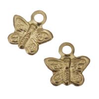 Doublé or Pendentif, papillon, 14K rempli d’or, protéger l'environnement, sans nickel, plomb et cadmium, 7x5mm, Trou:Environ 1mm, Vendu par PC