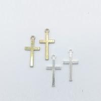 Sinkkiseos Cross Riipukset, Ylittää, päällystetty, enemmän värejä valinta, nikkeli, lyijy ja kadmium vapaa, 27x13x1.80mm, Reikä:N. 2mm, 100PC/laukku, Myymät laukku