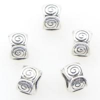 Abalorios de Aleación de Zinc , chapado en color de plata antigua, 6x8mm, agujero:aproximado 4mm, aproximado 330PCs/Bolsa, Vendido por Grupo