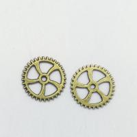 Gioielli in lega di zinco, lega in zinco, Gear Wheel, placcato bronzo antico, assenza di nichel,piombo&cadmio, 18x18x1.20mm, 100PC/borsa, Venduto da borsa