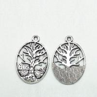 Sinc Alloy Pendants, dath airgid antique plátáilte, nicil, luaidhe & caidmiam saor in aisce, 34x24x1.60mm, Poll:Thart 2mm, 50ríomhairí pearsanta/Mála, Díolta De réir Mála