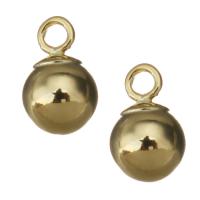 Doublé or Pendentif, Rond, 14K rempli d’or, multiple tailles pour le choix, protéger l'environnement, sans nickel, plomb et cadmium, Trou:Environ 1.5mm, Vendu par PC