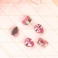 Αξεσουάρ Μαλλιών DIY Ευρήματα, Cubic Zirconia, Teardrop, γυαλισμένο, περισσότερα χρώματα για την επιλογή, 6x8mm, 50PCs/τσάντα, Sold Με τσάντα