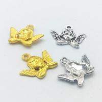 Sinc Alloy Pendants, Angel, plátáilte, dathanna níos mó le haghaidh rogha, nicil, luaidhe & caidmiam saor in aisce, 19x16x2mm, Poll:Thart 2mm, 100ríomhairí pearsanta/Mála, Díolta De réir Mála