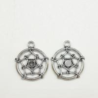 Zinc Alloy Pendants antique silver color plated hollow nickel lead & cadmium free Approx 2mm Sold By Bag