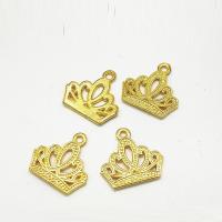 Sinc Alloy Crown Pendants, Corónach, dath an óir plated, log, nicil, luaidhe & caidmiam saor in aisce, 17x17x1mm, Poll:Thart 2mm, 100ríomhairí pearsanta/Mála, Díolta De réir Mála