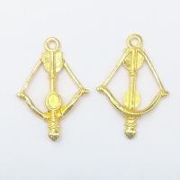 Colgantes de Aleación de Zinc, Flecha, chapado en color dorado, libre de níquel, plomo & cadmio, 35x24x4mm, agujero:aproximado 2mm, 100PCs/Bolsa, Vendido por Bolsa