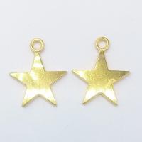 Colgante estrella de la aleación del cinc, aleación de zinc, chapado en color dorado, libre de níquel, plomo & cadmio, 35x30x3.50mm, agujero:aproximado 2mm, 100PCs/Bolsa, Vendido por Bolsa