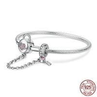 925 Sterling Zilver Bangle, Donut, oxydatie, verschillende grootte voor keus & micro pave zirconia & voor vrouw, 11x87mm, Verkocht door Strand