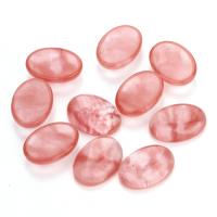 Cherry Quartz Cabochon, forskellig størrelse for valg & flad bagside, lyserød, 10PC/Bag, Solgt af Bag