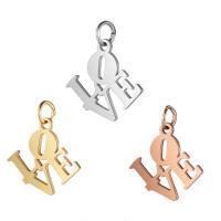 Edelstahl Schmuck Anhänger, Alphabet-Buchstabe, Modeschmuck & für Frau, keine, 16x19mm, 10PCs/Tasche, verkauft von Tasche