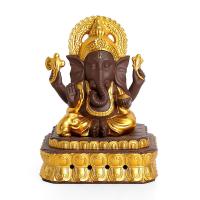 Backflow Incense Burner Porcelain Elephant purify the air golden nickel lead & cadmium free Sold By PC