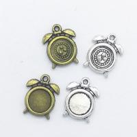 Zinc Alloy Clock Pendler, Ur, forgyldt, flere farver til valg, nikkel, bly & cadmium fri, 16x12x2mm, Hole:Ca. 1mm, 100pc'er/Bag, Solgt af Bag