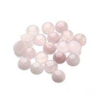 quartz rose cabochon, temps bijou bijoux & normes différentes pour le choix & dos plat, couleurs mélangées, 20PC/sac, Vendu par sac