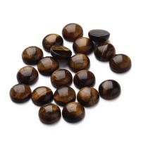 Tiger Eye Cabochon, időt gem ékszerek & különböző méretű a választás & lapos vissza, 20PC-k/Bag, Által értékesített Bag