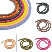 Grânulos de argila de polímero, Roda plana, tamanho diferente para a escolha, Mais cores pare escolha, 1-1.5mm, Buraco:Aprox 1mm, 50vertentespraia/Bag, Aprox 250PCs/Strand, vendido por Bag