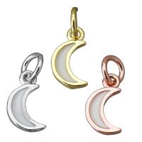 Brass Jewelry Pendants Moon plated nickel lead & cadmium free Approx 3mm Sold By Lot