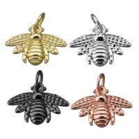 Colgantes de la joyería de cobre amarillo, metal, Abeja, chapado, más colores para la opción, libre de níquel, plomo & cadmio, 16.50x11.50x2mm, agujero:aproximado 3.5mm, 10PCs/Grupo, Vendido por Grupo