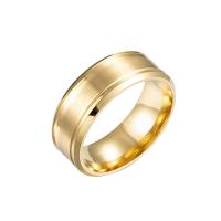 Vinger Ring in edelstaal, 316L roestvrij staal, plated, mode sieraden & verschillende grootte voor keus & voor de mens & mat, meer kleuren voor de keuze, 8x2mm, Verkocht door PC