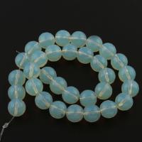 Sea Opal Gyöngyök, Kerek, kék, 12x11x11mm, Lyuk:Kb 1.5mm, Kb 32PC-k/Strand, Által értékesített Strand