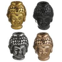 Perline in acciaio inox, Budda, placcato, Vintage, nessuno, 10x13x9mm, Foro:Appross. 3mm, 10PC/lotto, Venduto da lotto