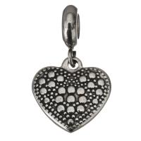 Acier inoxydable Coeur Pendentifs, Vintage, couleur originale, 28mm,16x16.5x2.5mm, Trou:Environ 5mm, 10PC/lot, Vendu par lot