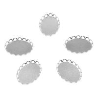 Accessori cabochon di acciaio inossidabile, acciaio inox, formato differente per scelta, colore originale, assenza di nichel,piombo&cadmio, Appross. 80PC/lotto, Venduto da lotto