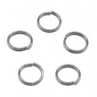 Stainless Steel Látta vágott Zárt Jump Ring, az eredeti szín, nikkel, ólom és kadmium mentes, 8*1.5mm, Lyuk:Kb 6.5mm, Kb 57PC-k/Lot, Által értékesített Lot