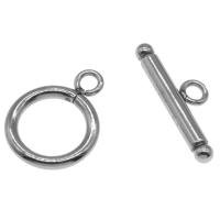 Fermaglio olivetta in acciaio inossidabile , acciaio inox, colore originale, assenza di nichel,piombo&cadmio, 14*18.5mm,7*25mm, Foro:Appross. 2.5mm, 40PC/lotto, Venduto da lotto