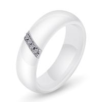 porcelaine bague, Placage, bijoux de mode & normes différentes pour le choix & pavé de micro zircon & pour femme, plus de couleurs à choisir, 6x3mm, Vendu par PC