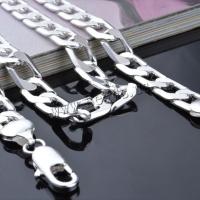 Mässing Curb Chain, Koreanska stil & Unisex & olika storlek för val, silver, nickel, bly och kadmium gratis, 8mm, Säljs av PC