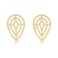 Stainless Steel Earring Drop Component with loop golden Approx 1.2mm Sold By Bag