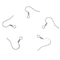 Cruach dhosmálta Hook Earwire, dath bunaidh, 18x16x0.50mm, Poll:Thart 2mm, Thart 300ríomhairí pearsanta/Mála, Díolta De réir Mála