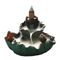 Porcelain Backflow Incense Burner, Poircealláin, cian, 125x80mm, Díolta De réir PC