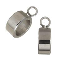 Ciondoli gioielli in acciaio inox, colore originale, 4x12x8.50mm, Foro:Appross. 6mm, 10PC/lotto, Venduto da lotto