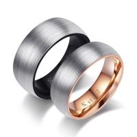 Titanium Steel Ζεύγος Ring, επιχρυσωμένο, κοσμήματα μόδας & διαφορετικό μέγεθος για την επιλογή & για ζευγάρι, περισσότερα χρώματα για την επιλογή, Μέγεθος:7-12, Sold Με PC