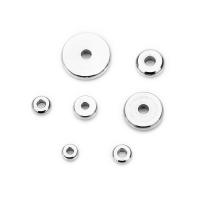 Acier inoxydable Spacer Perles, Plat rond, normes différentes pour le choix, couleur originale, Environ 500PC/sac, Vendu par sac