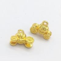 Ciondoli in lega di zinco, lega in zinco, zucca Car, placcato color oro, assenza di nichel,piombo&cadmio, 13x11x5mm, Foro:Appross. 2mm, 100PC/borsa, Venduto da borsa