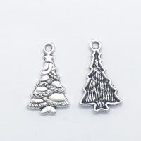 Colgantes de Aleación de Zinc, Árbol, chapado en color de plata antigua, libre de níquel, plomo & cadmio, 24x15x2mm, agujero:aproximado 1mm, 100PCs/Bolsa, Vendido por Bolsa