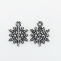 Pendentifs en alliage de zinc, flocon de neige, Plaqué de couleur de bronze antique, protéger l'environnement, sans nickel, plomb et cadmium, 20x15x1.50mm, Trou:Environ 1mm, 100PC/sac, Vendu par sac