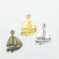 Zinklegering voertuig hangers, Zinc Alloy, Sail Boat, plated, meer kleuren voor de keuze, nikkel, lood en cadmium vrij, 24x17x2mm, Gat:Ca 1mm, 100pC's/Bag, Verkocht door Bag