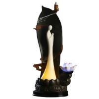 Backflow Incense Burner Porcelain handmade for home and office & durable black Sold By PC