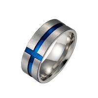 Acier titane bague, bijoux de mode & normes différentes pour le choix & pour homme, argent, Taille:6-13, Vendu par PC