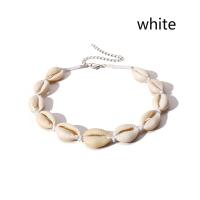 Trumpet Shell Choker Necklace, med Nylonsnor, mode smykker & for kvinde, flere farver til valg, Længde Ca. 12.2 inch, Solgt af PC