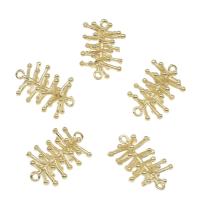 Conectores de Metal, chapado en color dorado, libre de níquel, plomo & cadmio, 12x18mm, agujero:aproximado 1mm, aproximado 40PCs/Bolsa, Vendido por Bolsa