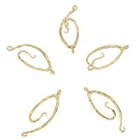 Messing Schmuck Verbinder, goldfarben plattiert, frei von Nickel, Blei & Kadmium, 9x25mm, Bohrung:ca. 1mm, ca. 100PCs/Tasche, verkauft von Tasche