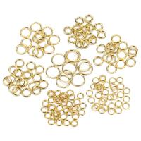 Edelstahl Saw Cut Closed Sprung-Ring, verschiedene Größen vorhanden, Goldfarbe, 100PC/Tasche, verkauft von Tasche