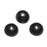 Perles nacres de culture d'eau douce demi percées , perle d'eau douce cultivée, pomme de terre, semi-foré, noire, 12x10mm, Trou:Environ 0.8mm, Environ 20PC/sac, Vendu par sac