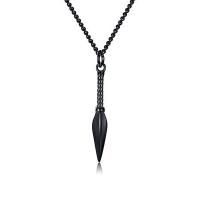 Collier d'acier titane, Placage, pour homme, plus de couleurs à choisir, Vendu par Environ 22.4 pouce brin